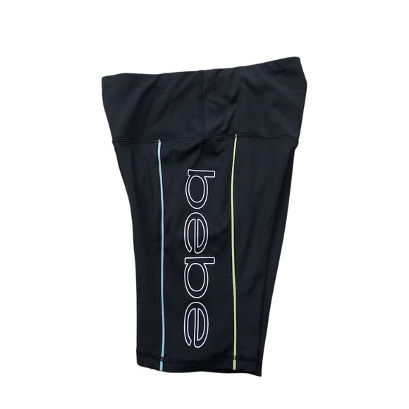 Bebe Sport Athletic Shorts Womens Small Black Bike - Picture 2 of 8